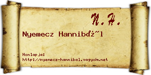 Nyemecz Hannibál névjegykártya